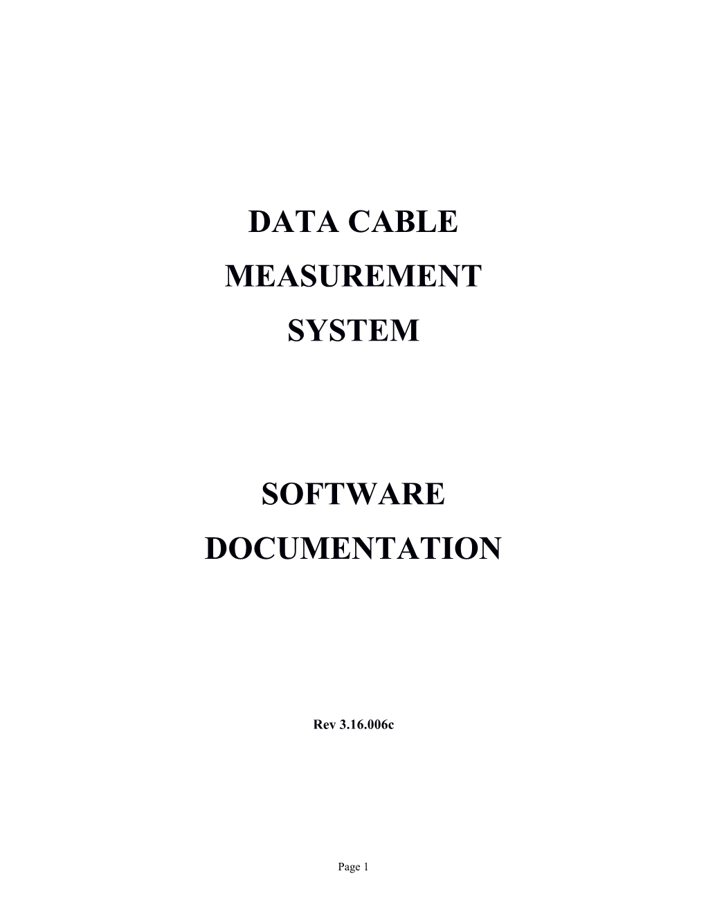 Cable Test System Documentation