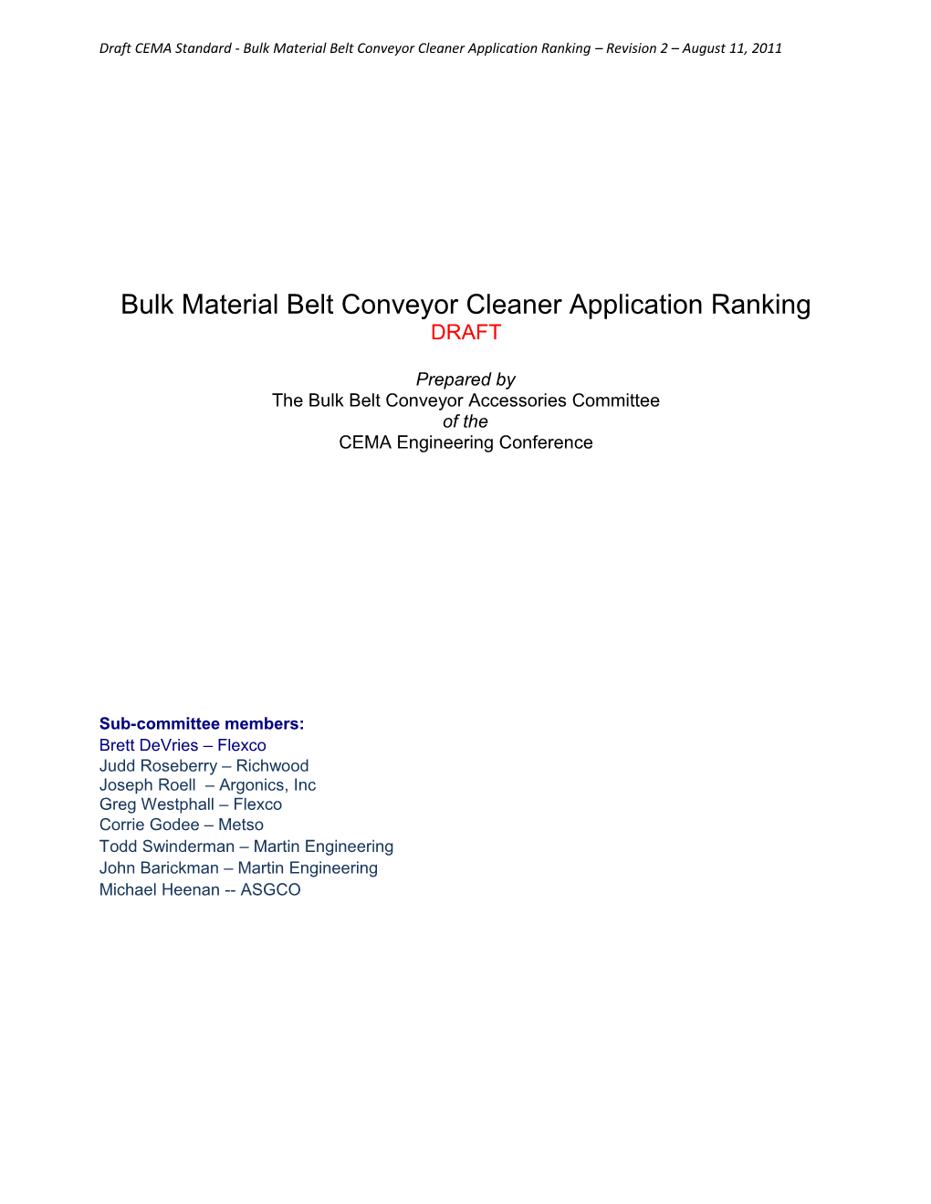 Bulk Material Belt Conveyor Cleaner Application Rankingdraft