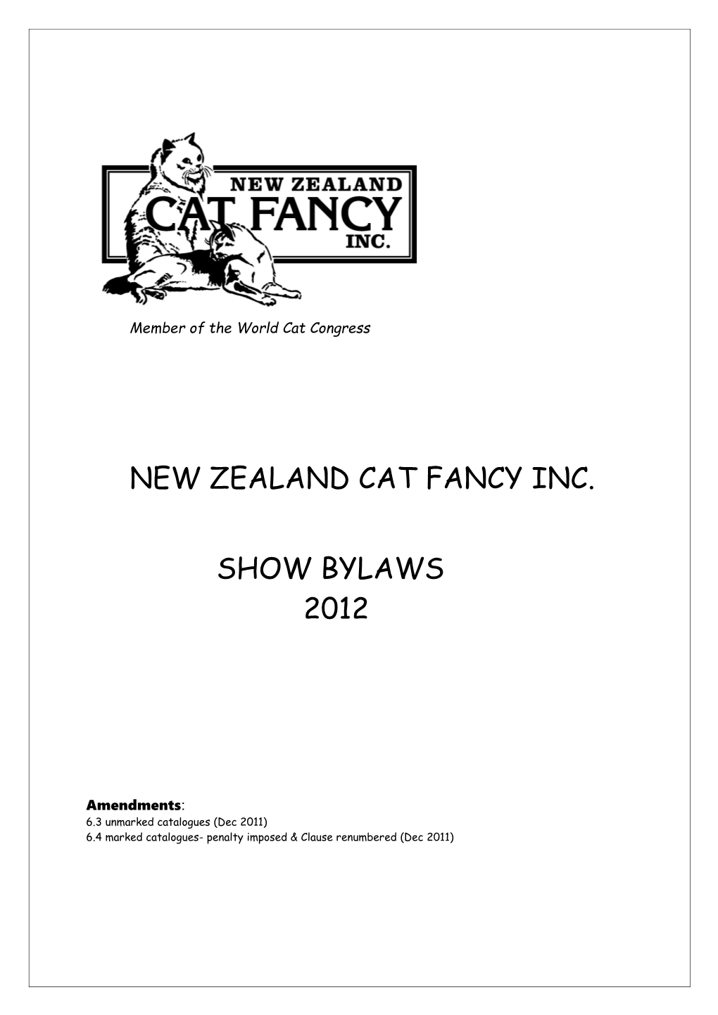 NZCF Inc Show Bylaws