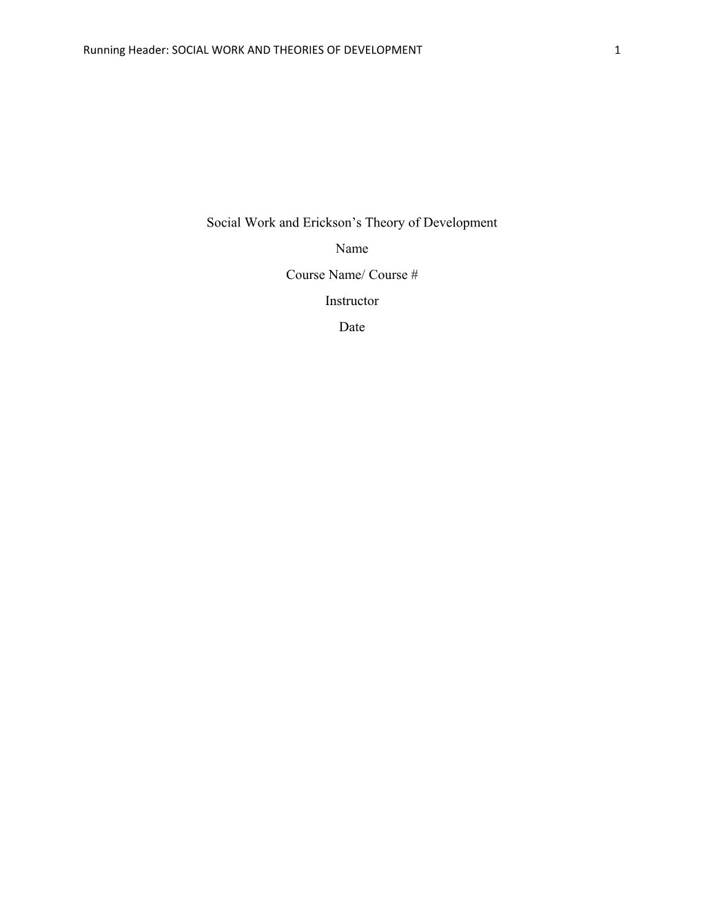 Social Work and Theories of Development2