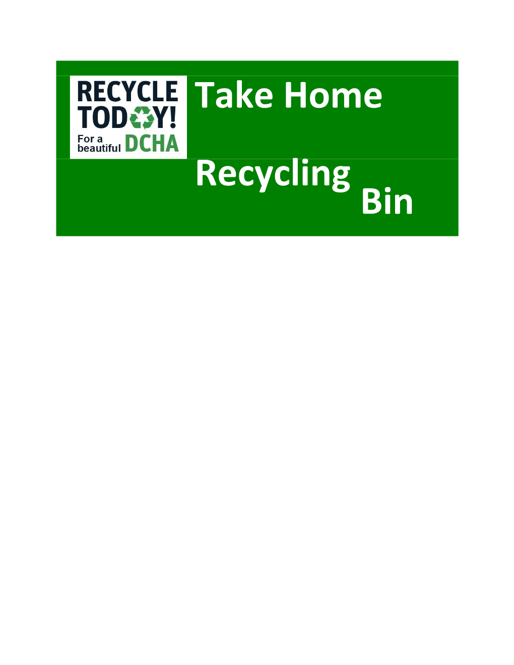 Identify Items That Can Be Recycled in Their Home and Building Community