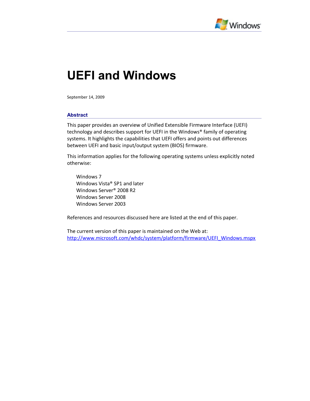 UEFI and Windows - 1