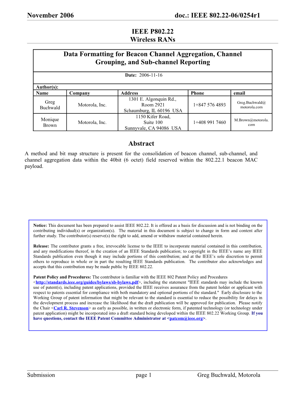 Beacon to WRAN / CPE / CR Device Operation