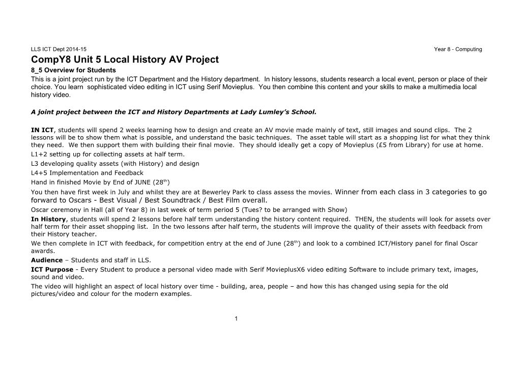 Compy8 5 Local History AV Project