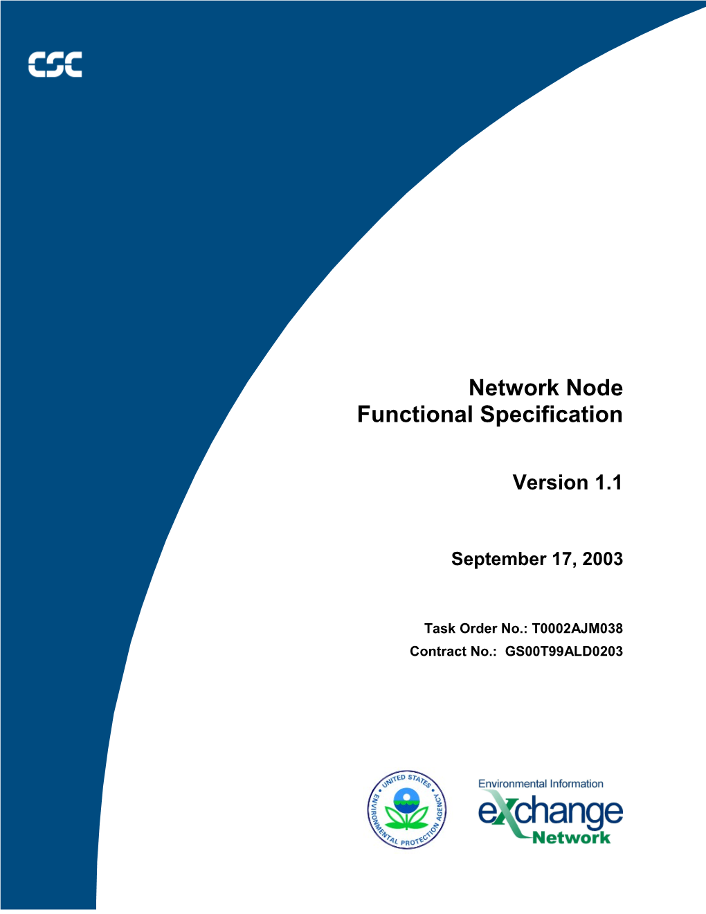 Network Node V1.0 Functional Specification