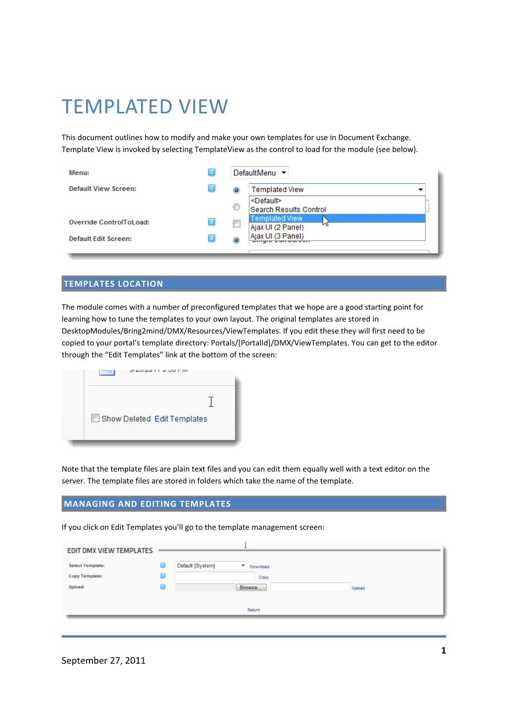 Templated View