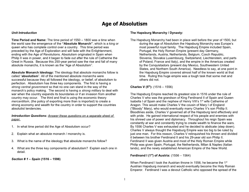 Age of Absolutism