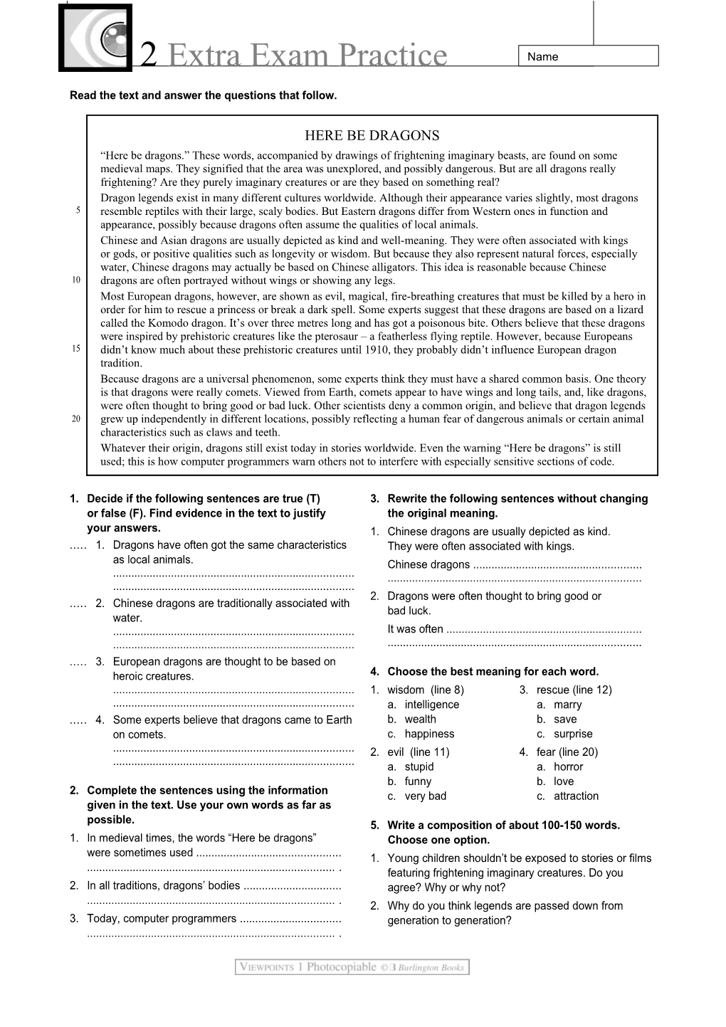 Viewpoints 1 All-In-One Pack Spain - Extra Exam Practice 2