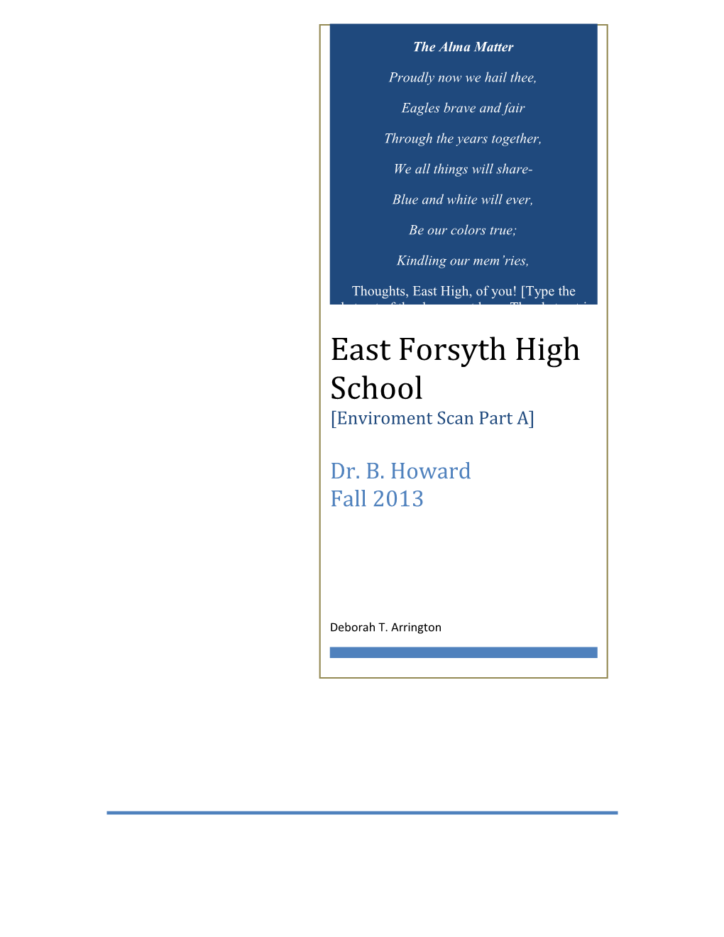 East Forsyth High School History