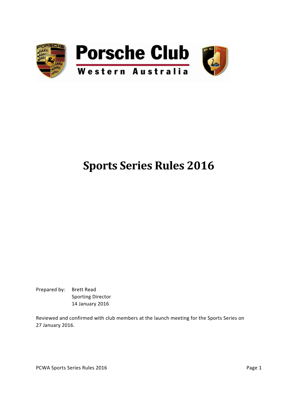 Sports Series Rules 2016