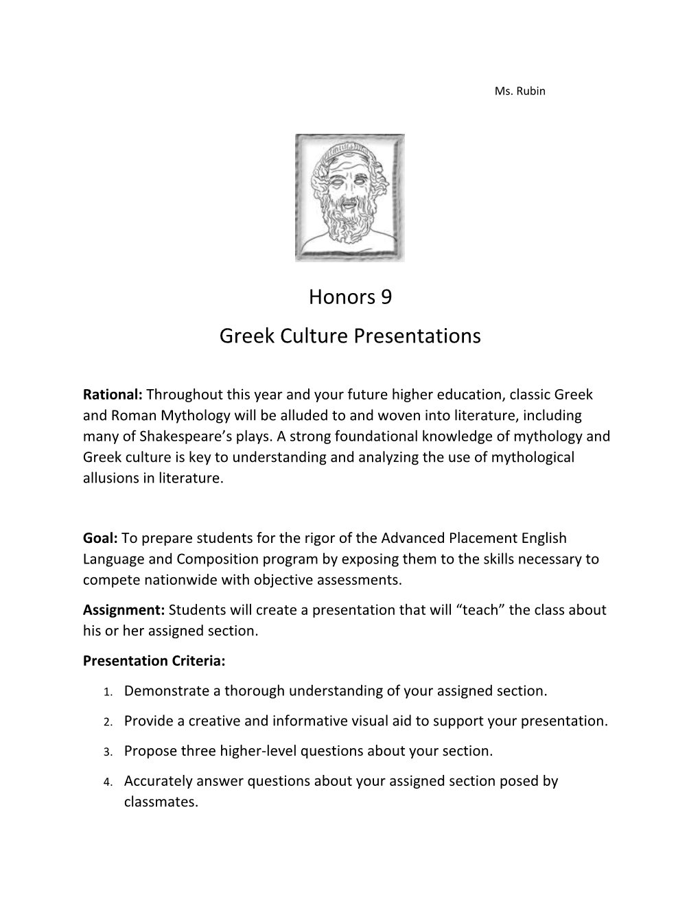 Greek Culture Presentations