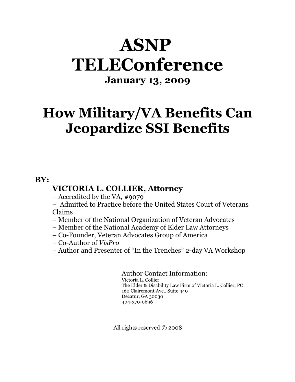 How Military/VA Benefits Can Jeopardize SSI Benefits