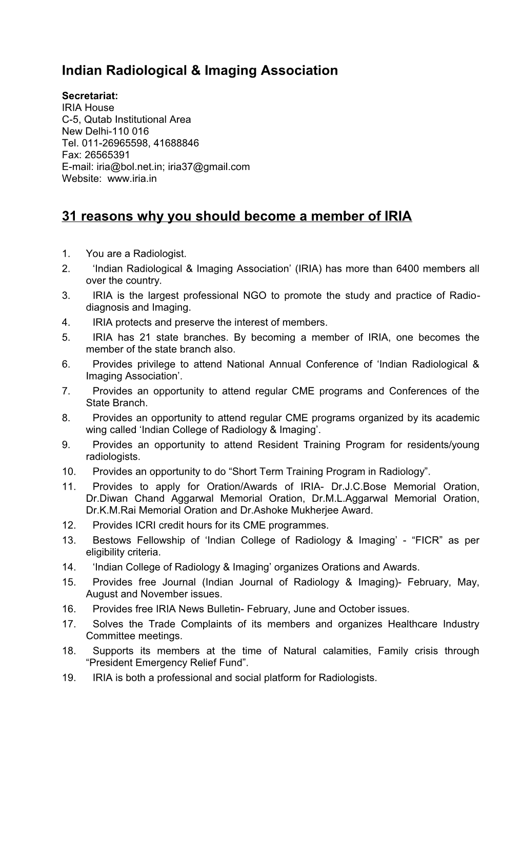 Indian Radiological & Imaging Association