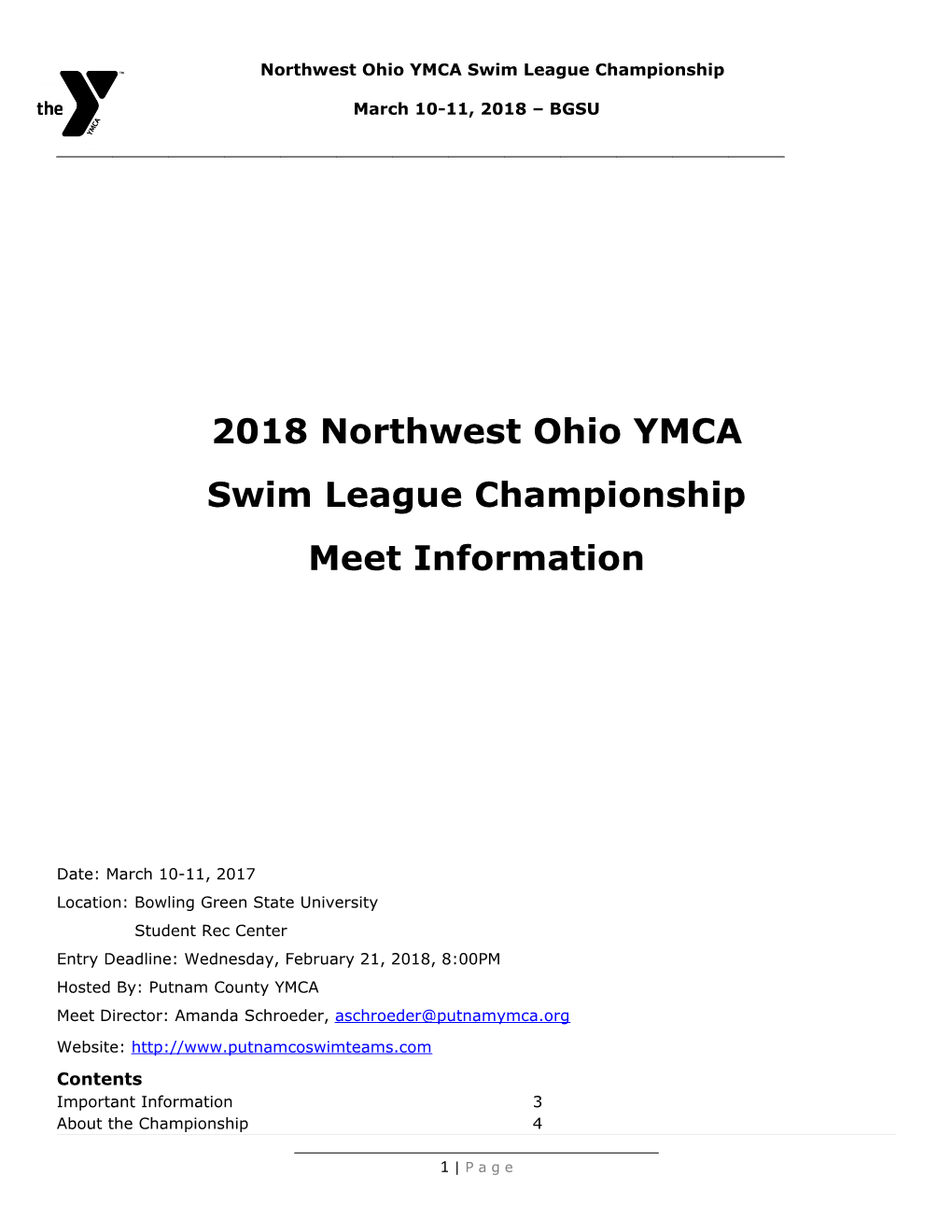 2018 Northwest Ohio YMCA