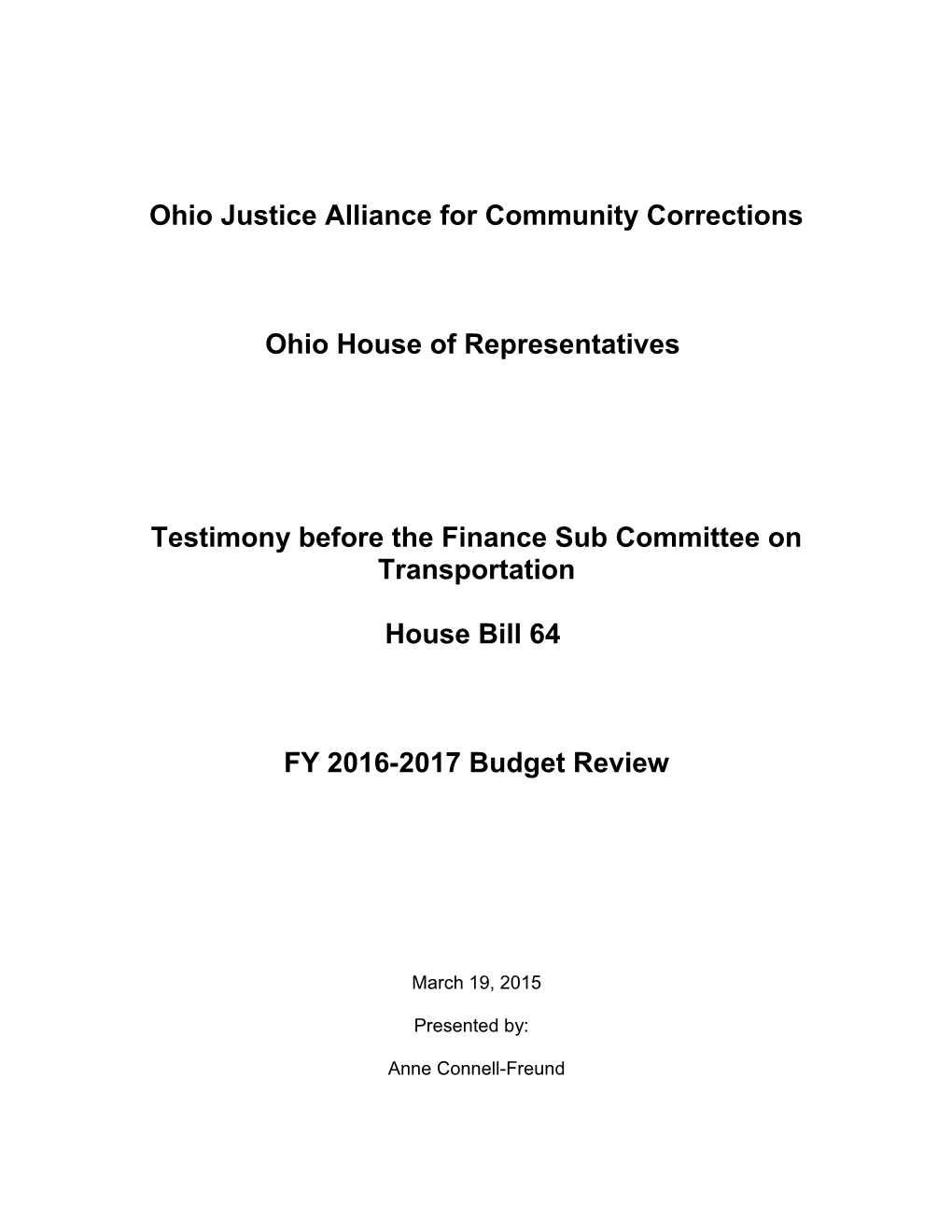 The Ohio Community Corrections Organization