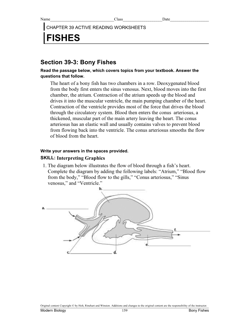 Chapter 39 Active Reading Worksheets