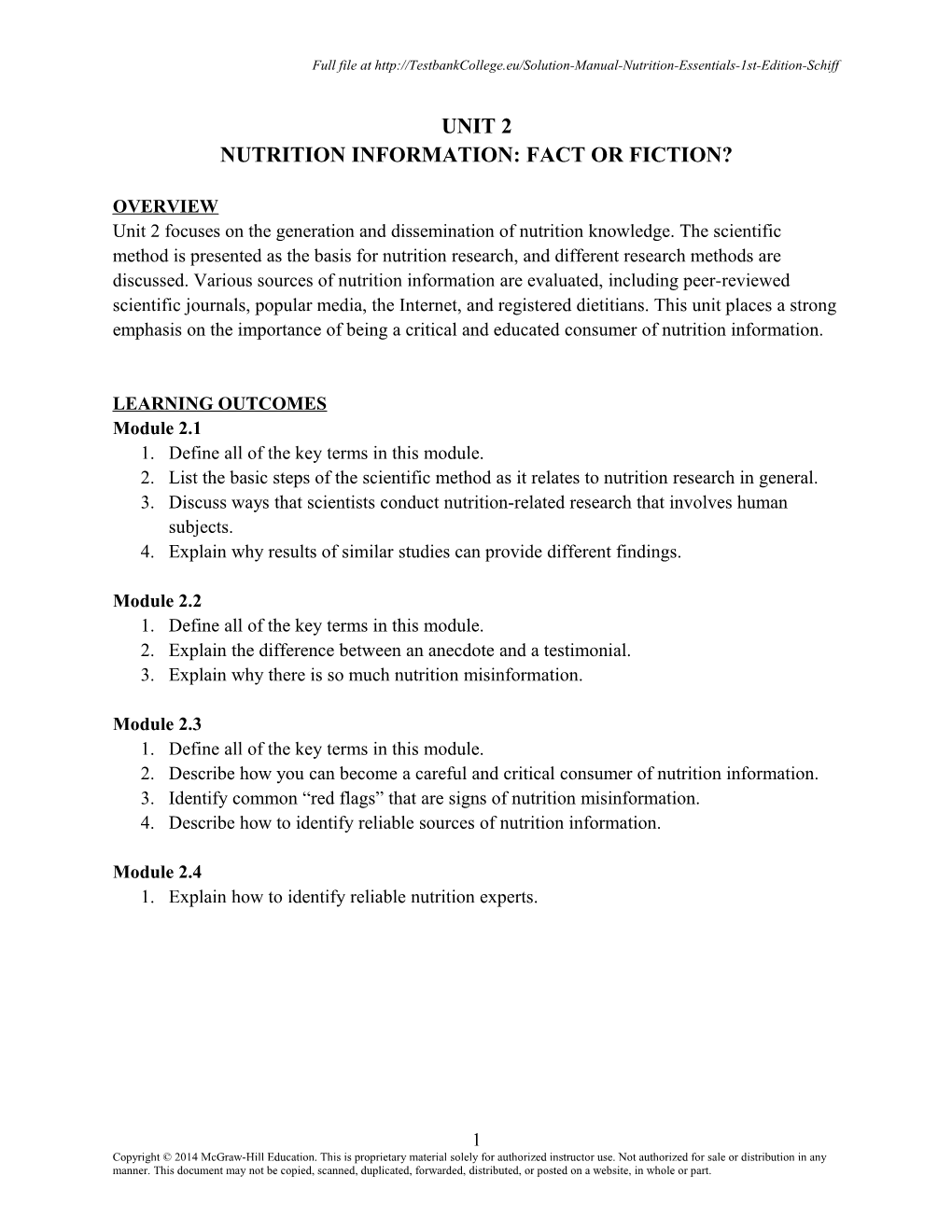 Nutrition Information: Fact Or Fiction?