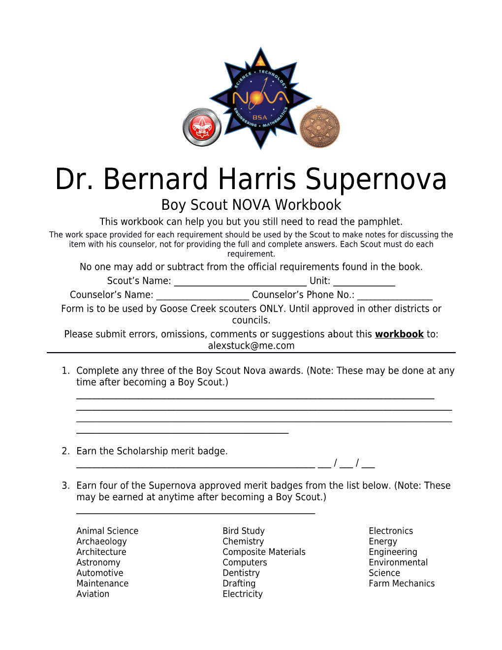 Dr. Bernard Harris Supernova