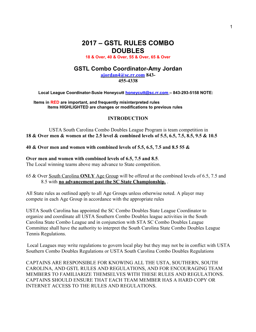 2017 Gstl Rules Combo Doubles