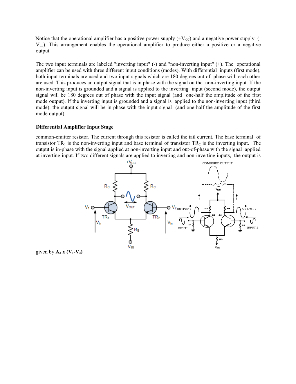 Differential Amplifier Input Stage