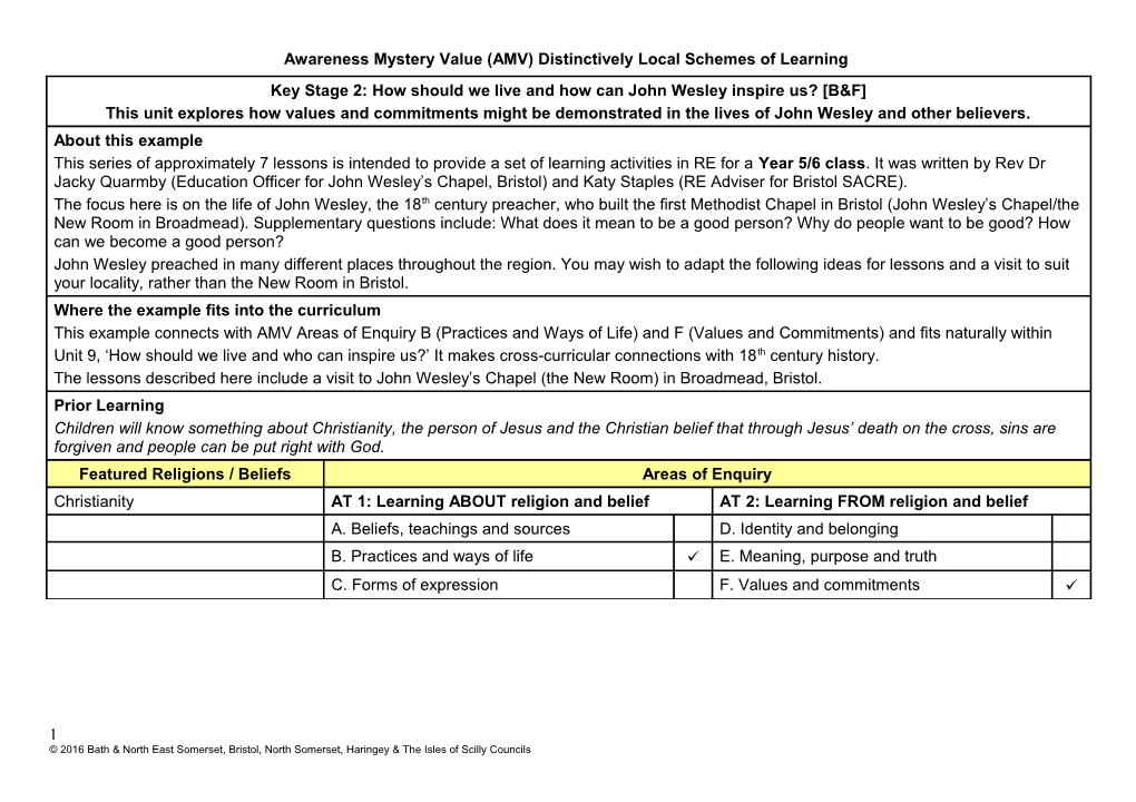 Awareness Mystery Value (AMV) Distinctively Local Schemes of Learning