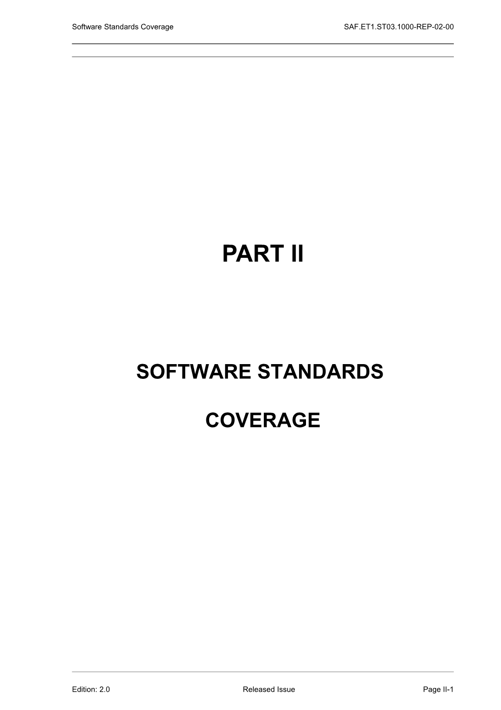 Software Standards Coveragesaf.ET1.ST03.1000-REP-02-00