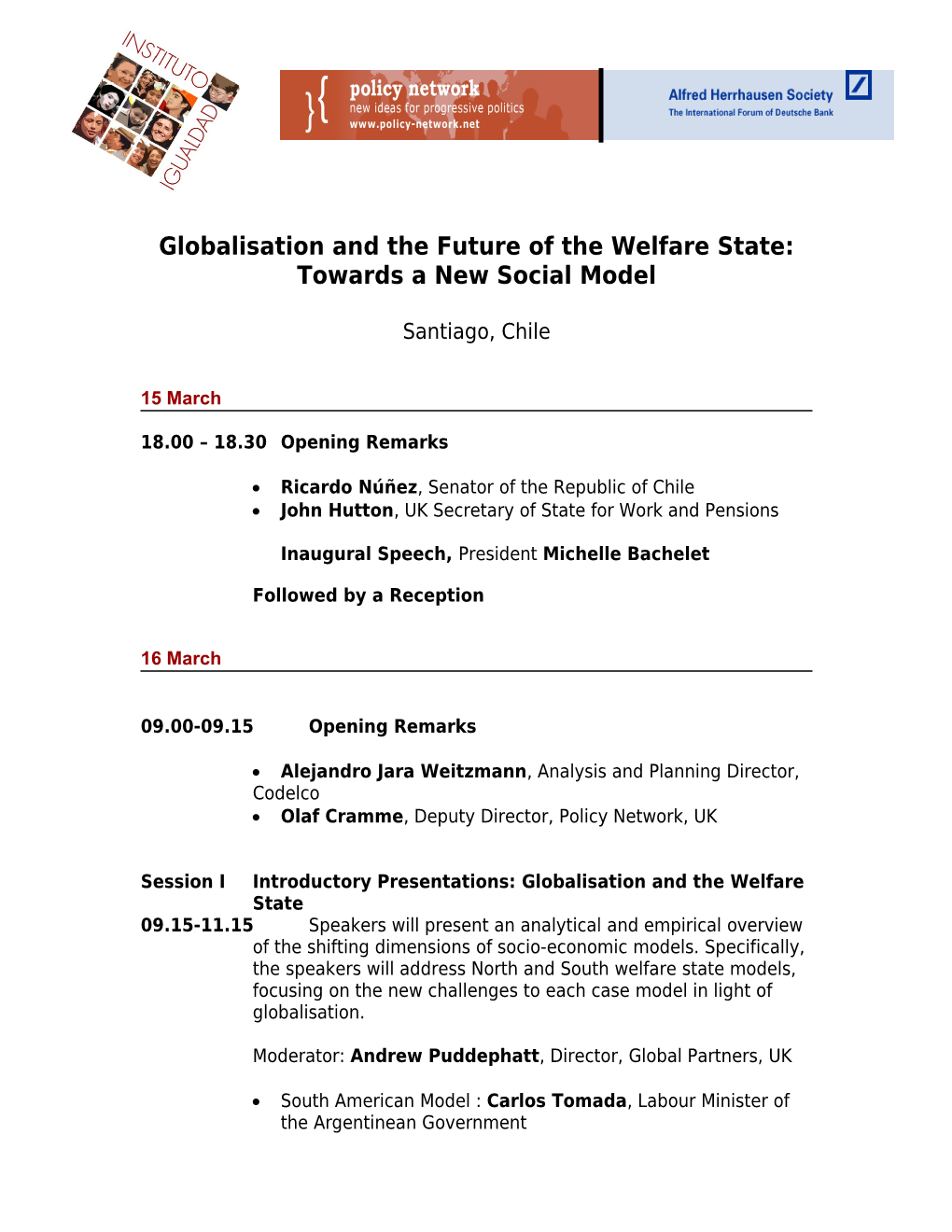 Globalisation and the Future of the Welfare State: Towards a New Social Model
