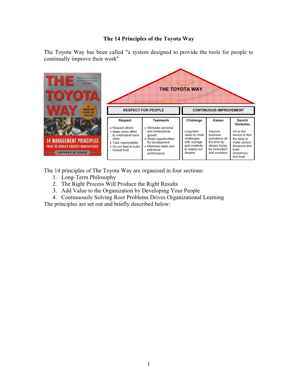 The 14 Principles of the Toyota Way