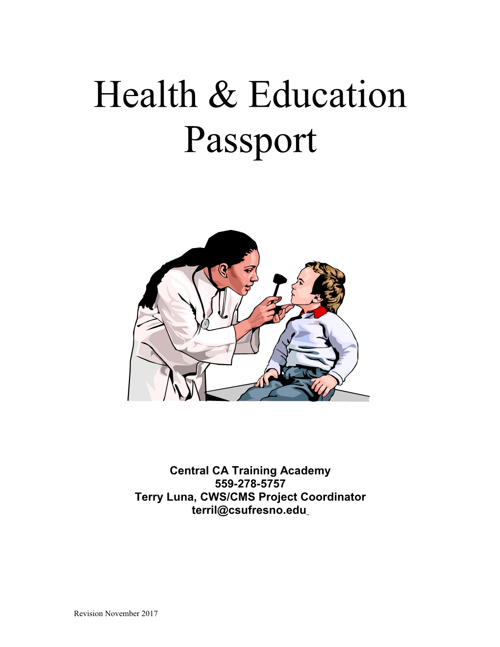 Creating the Health & Education Passport