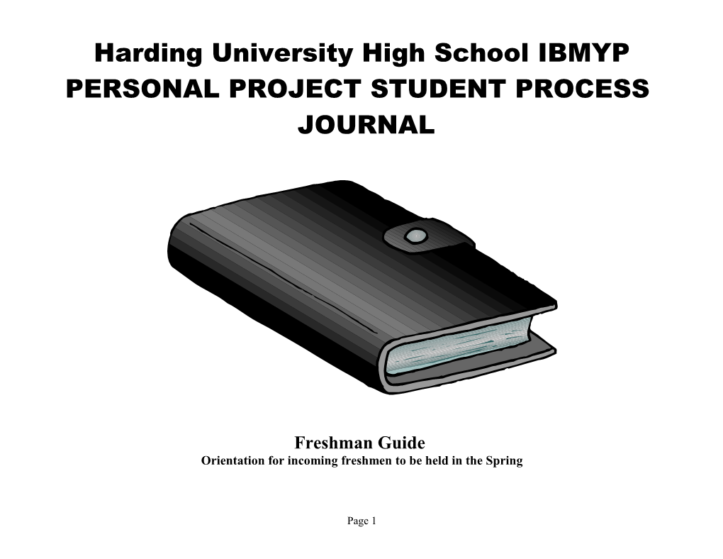 IBMYP Personal Project Planner