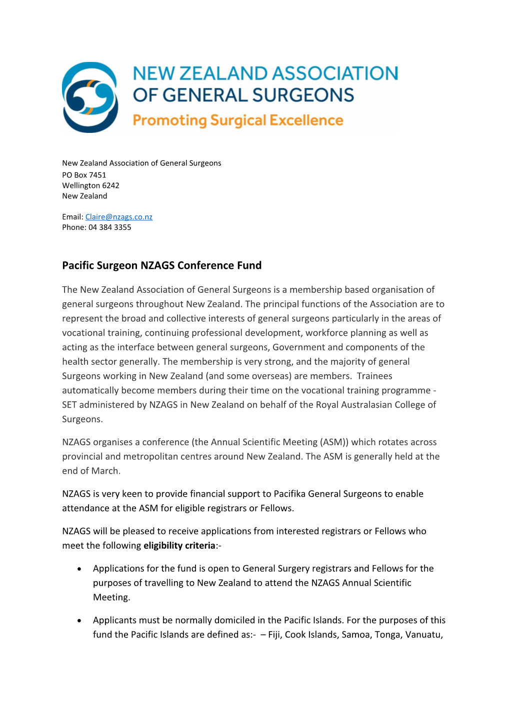 New Zealand Association of General Surgeons