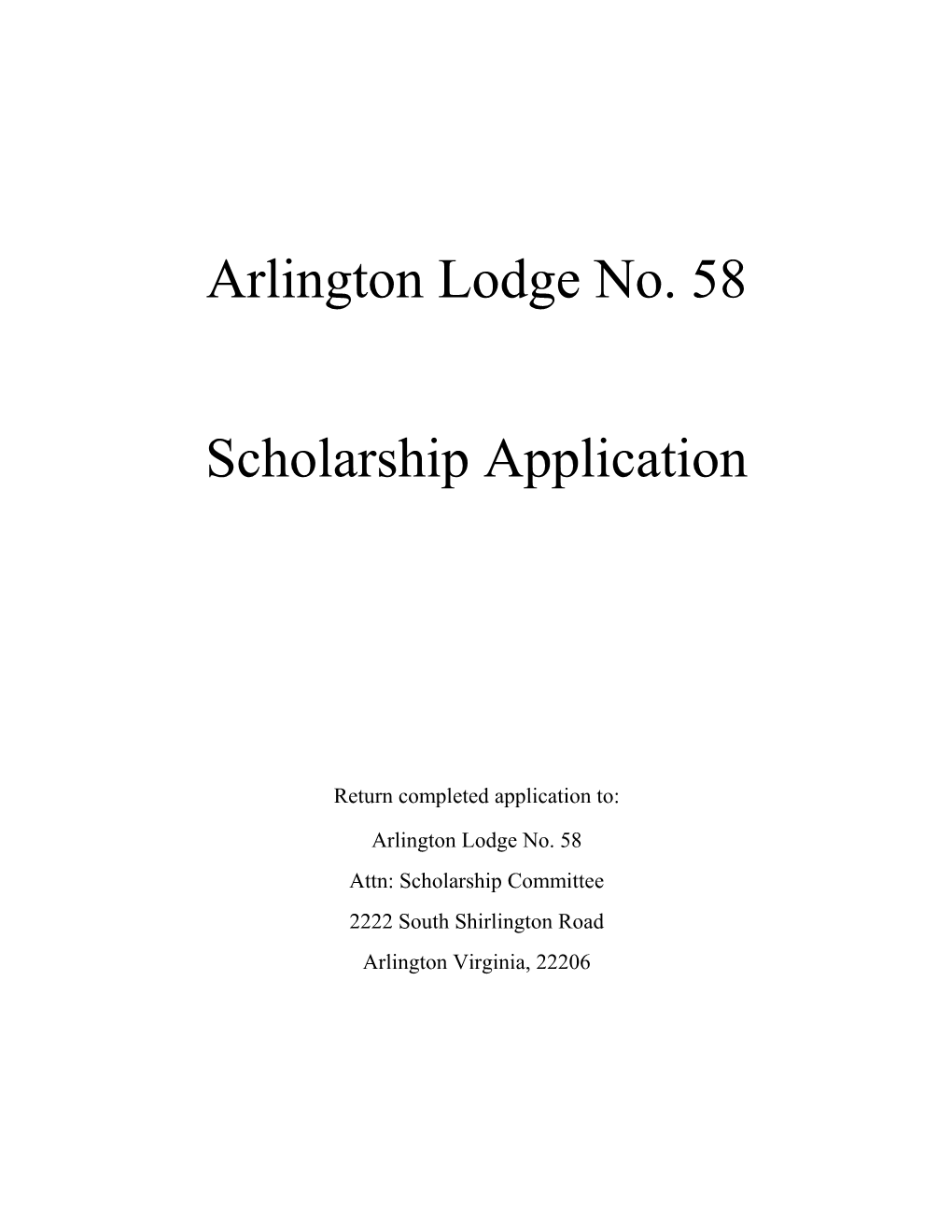Arlington Lodge No. 58