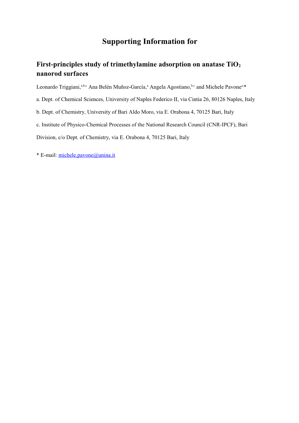First-Principles Study of Trimethylamine Adsorption on Anatase Tio2nanorod Surfaces