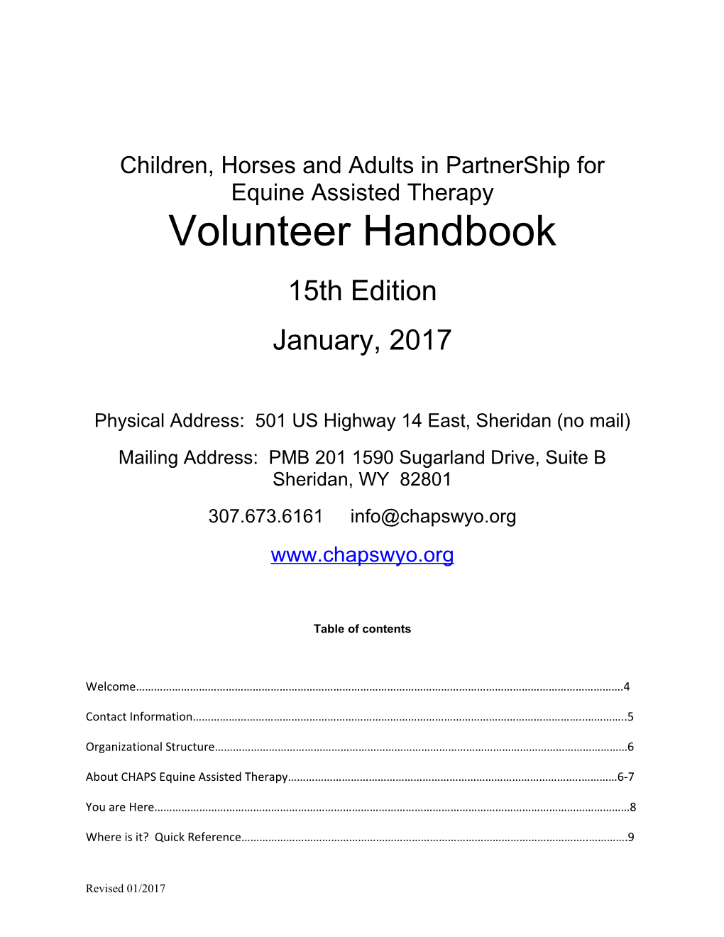 Children, Horses and Adults in Partnership for Equine Assisted Therapy