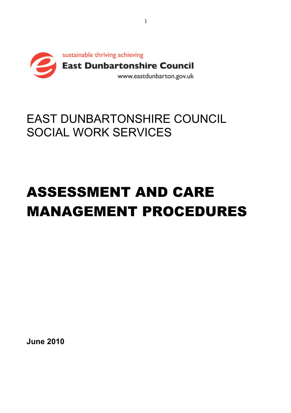 East Dunbartonshirecouncilsocial Work Services