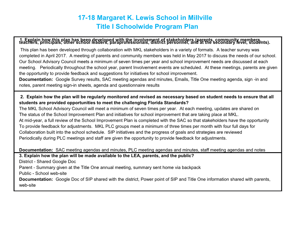 17-18 Margaret K. Lewis School in Millville