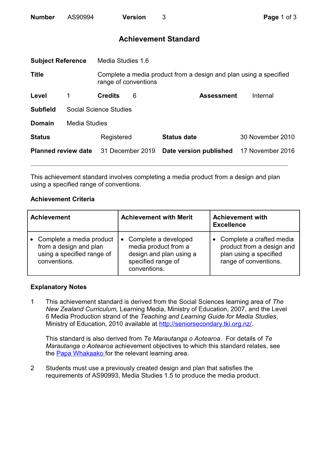 90994 Complete a Media Product from a Design and Plan Using a Specified Range of Conventions