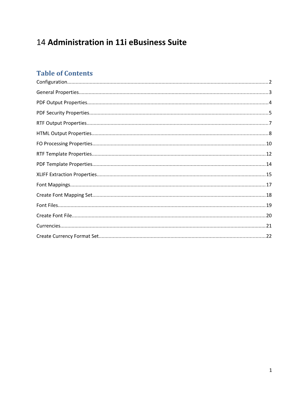 14 Administration in 11I Ebusiness Suite