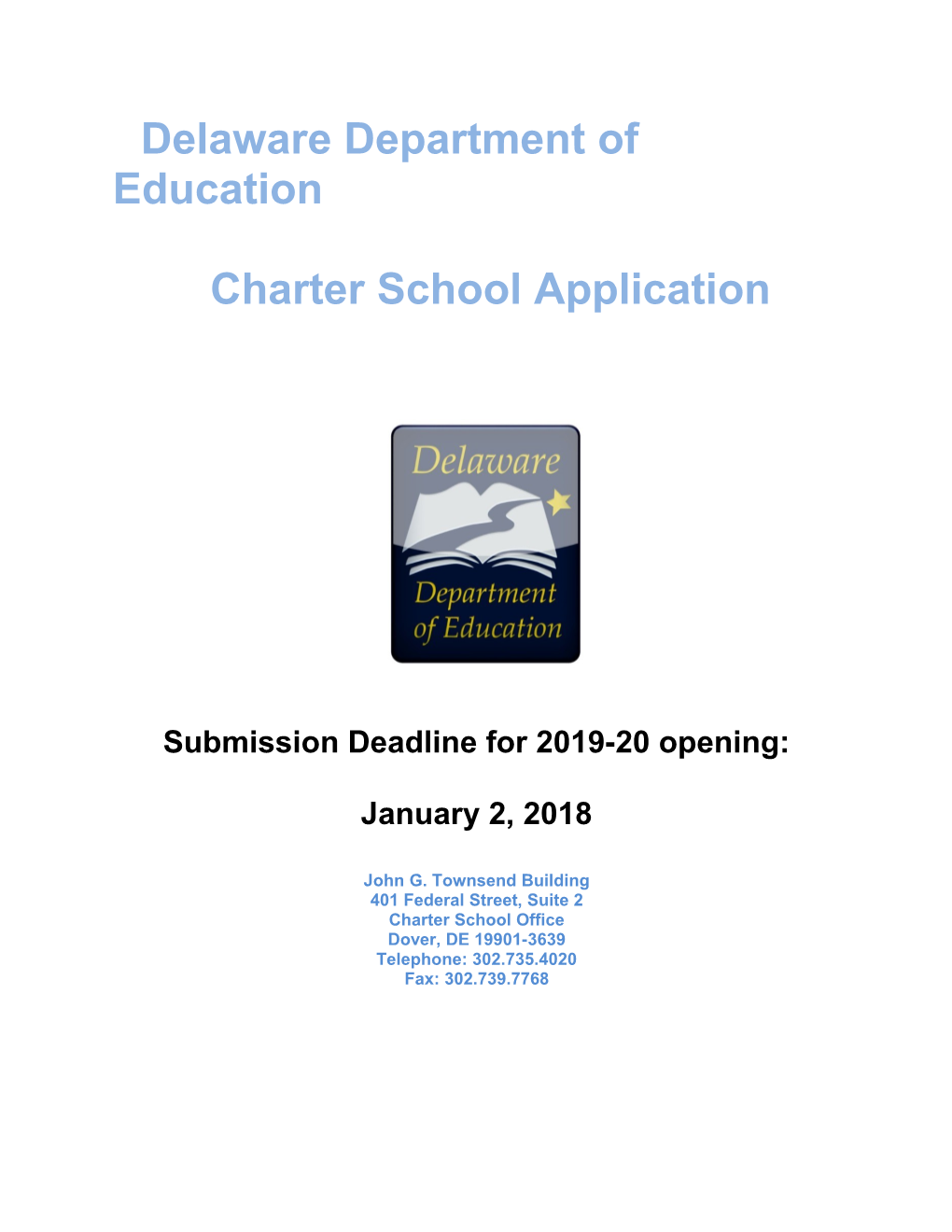 Submission Deadline for 2019-20 Opening