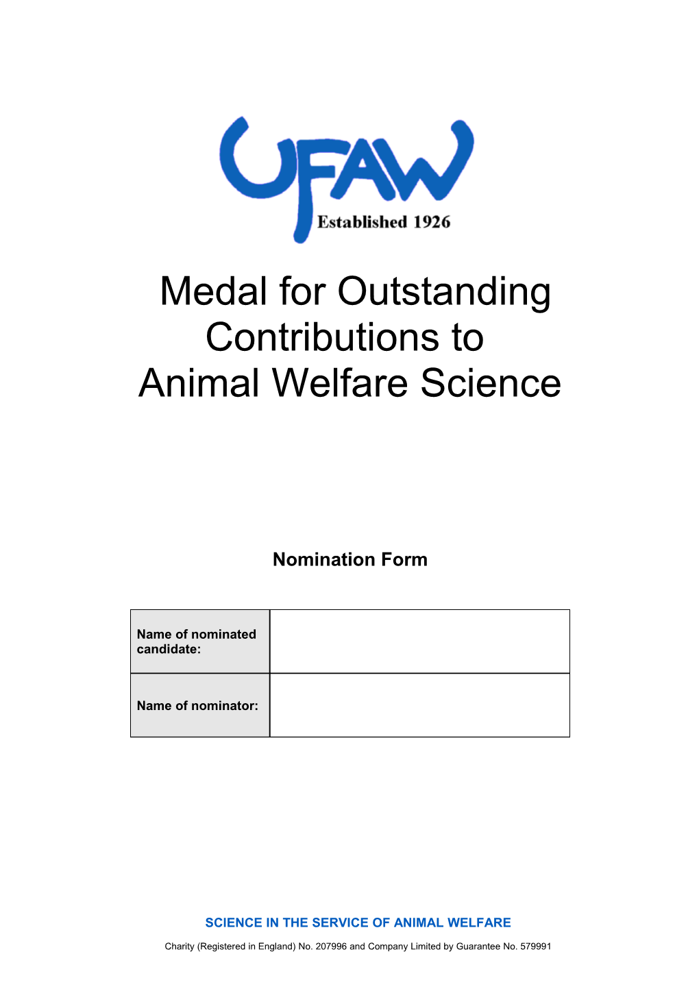 Medal for Outstanding Contributions To