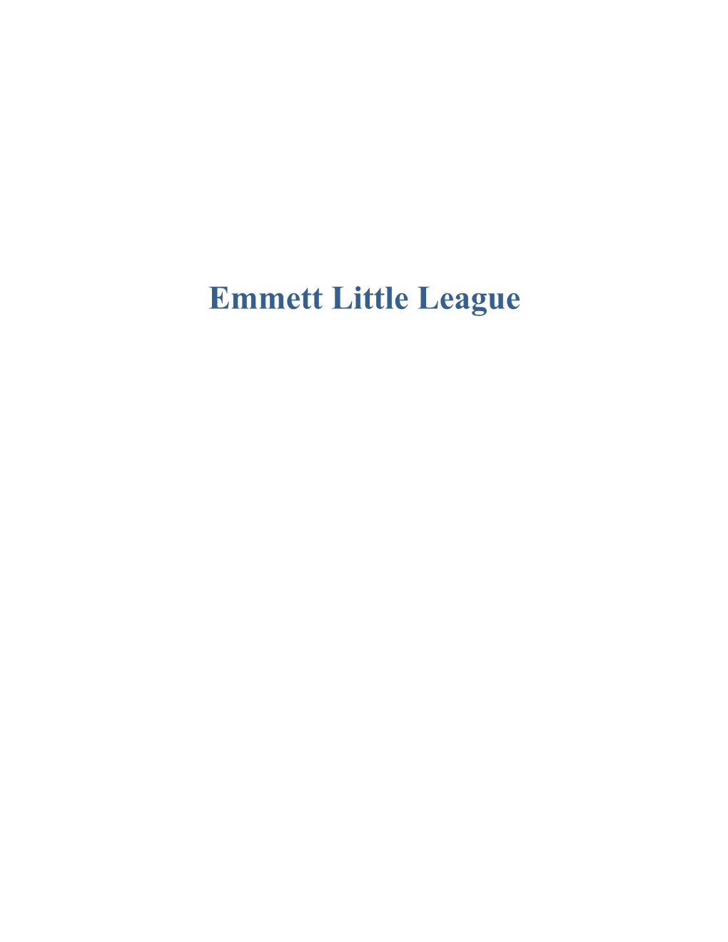 Emmett Little League