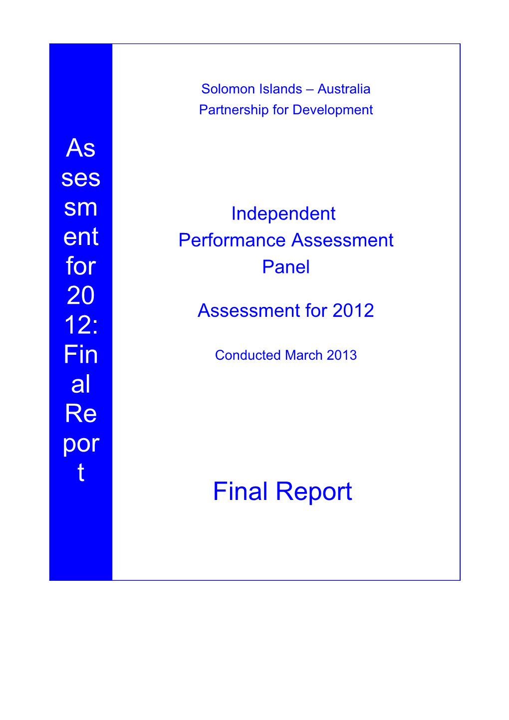 Solomon Islands 2011 World Bank Data