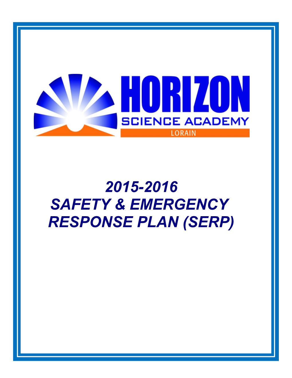 Generic Comprehensive School Safety Plan