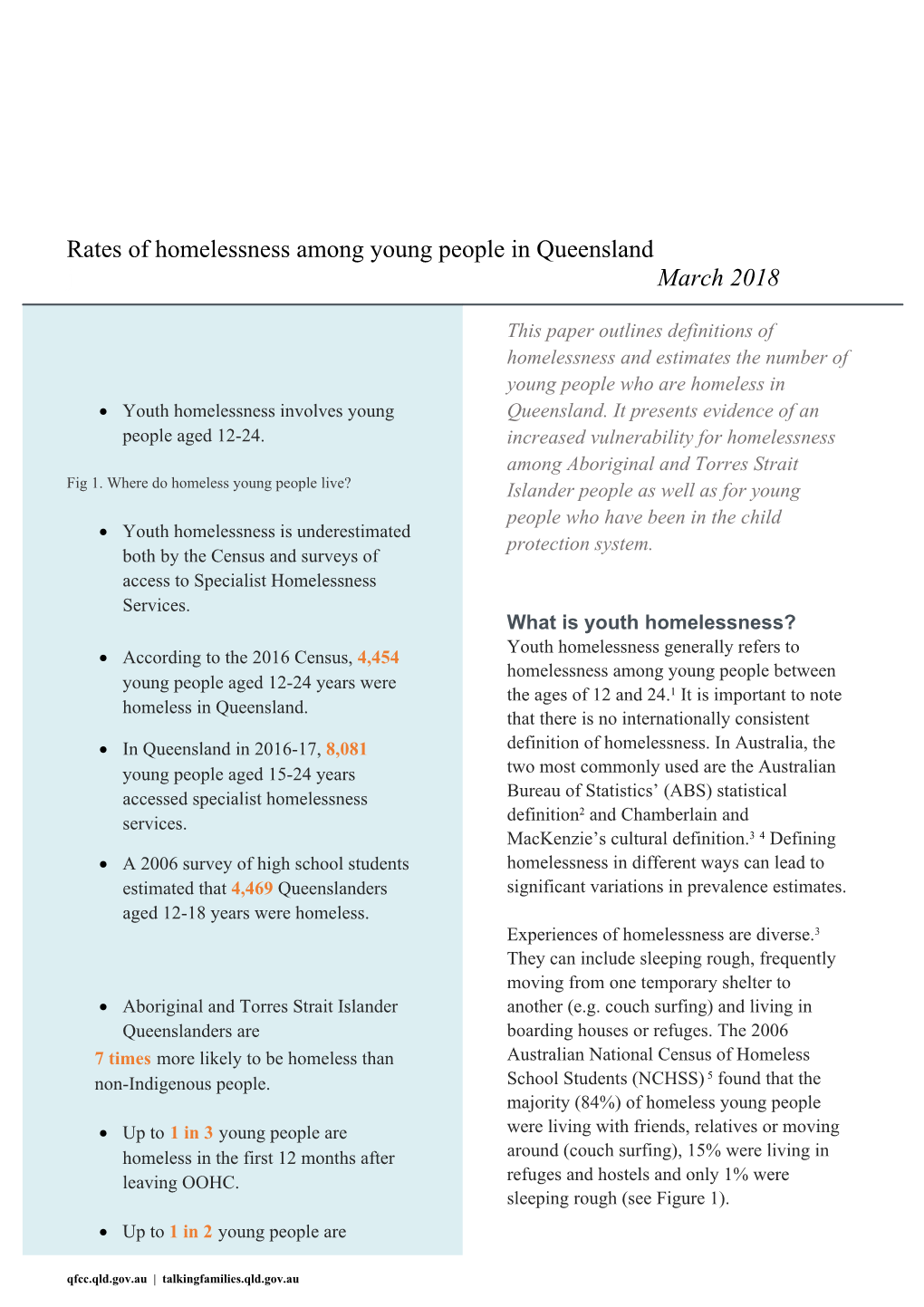 Youth Homelessness Involves Young People Aged 12-24