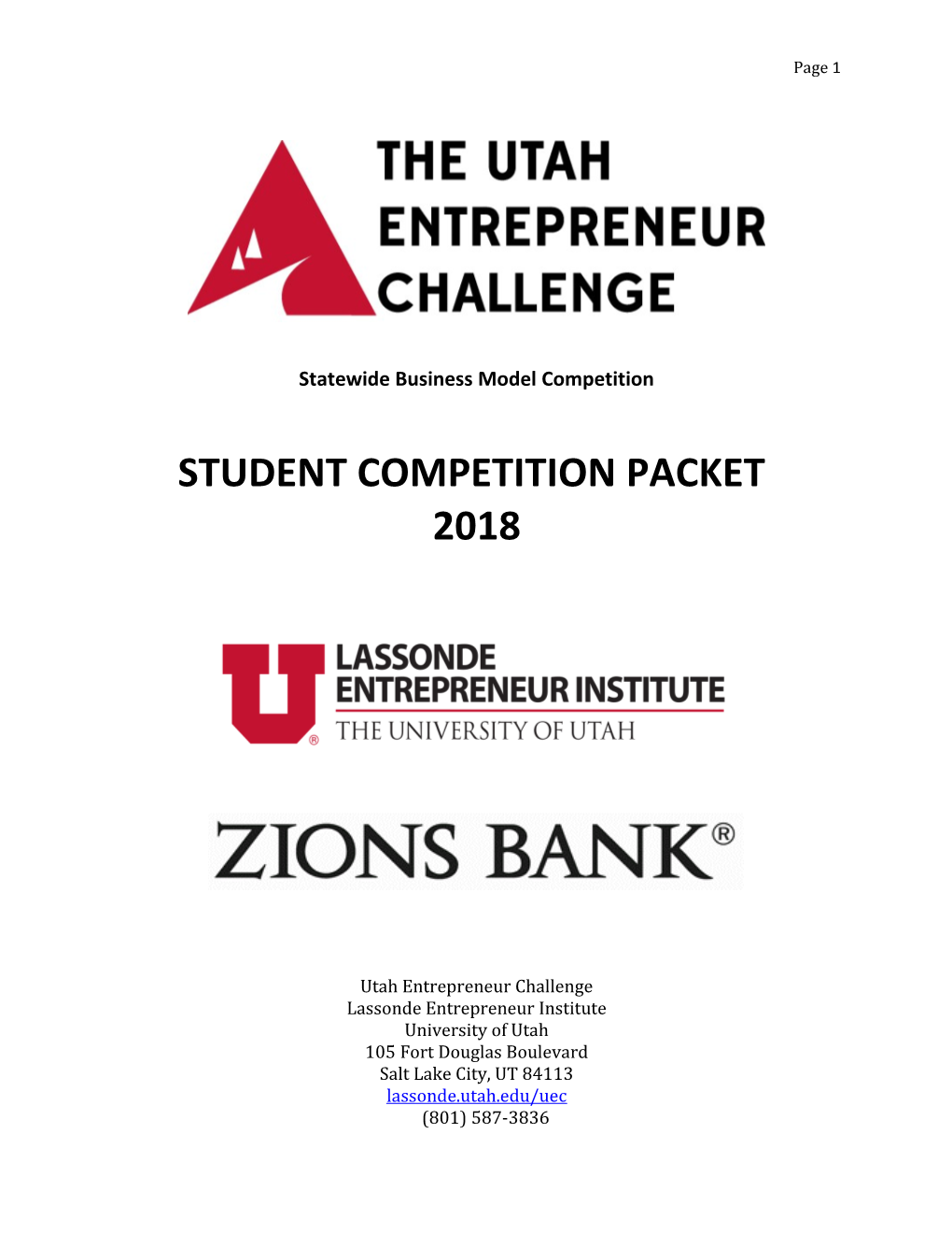 Statewide Business Model Competition