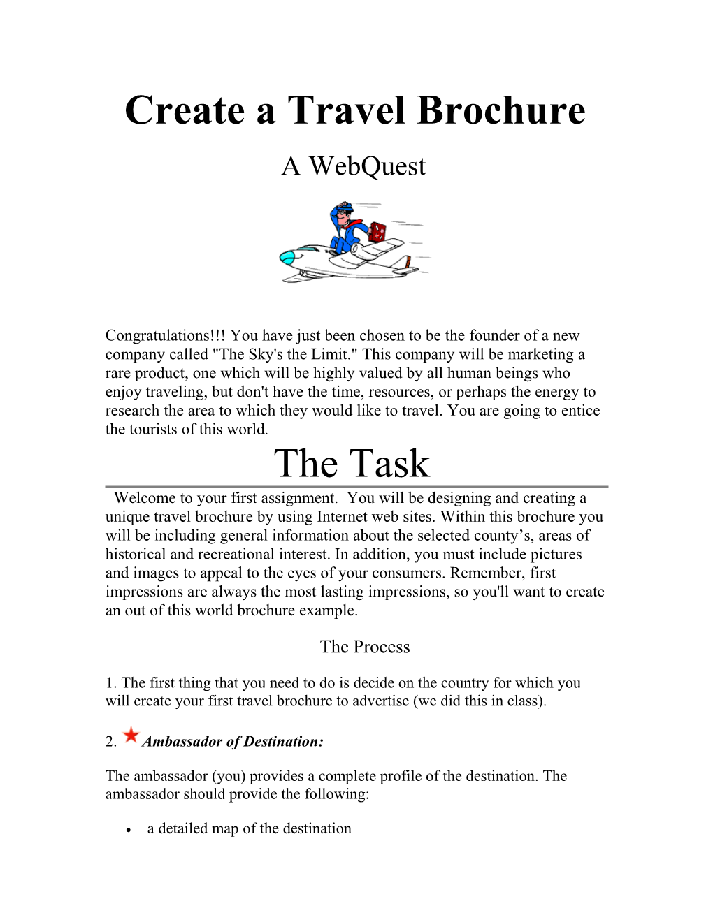 Create a Travel Brochure