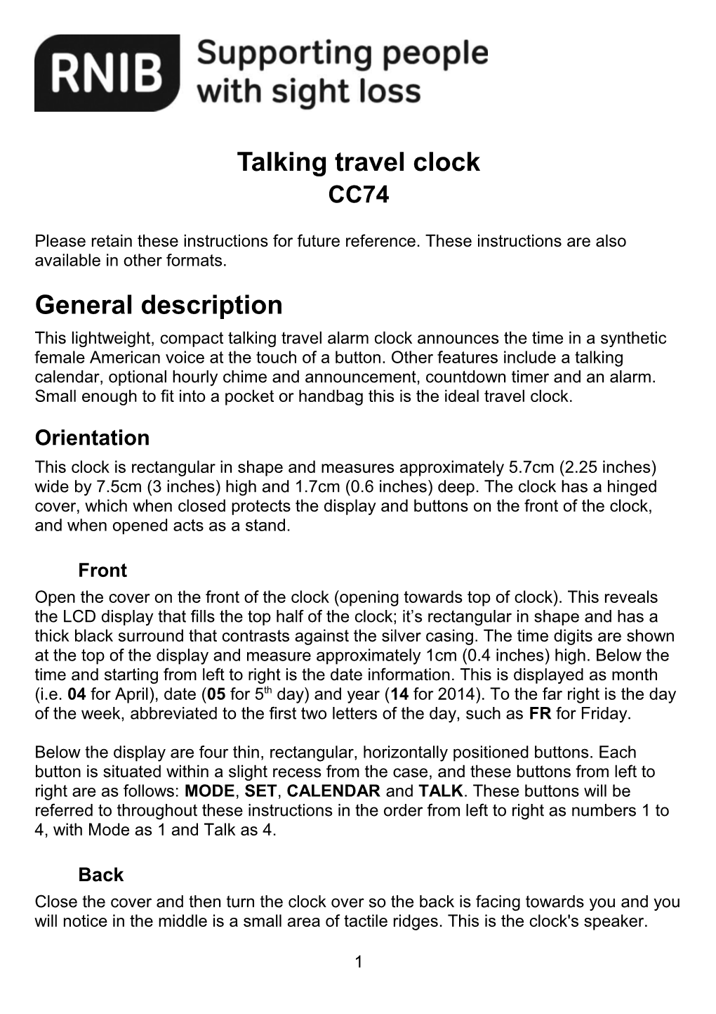 Talking Travel Clock