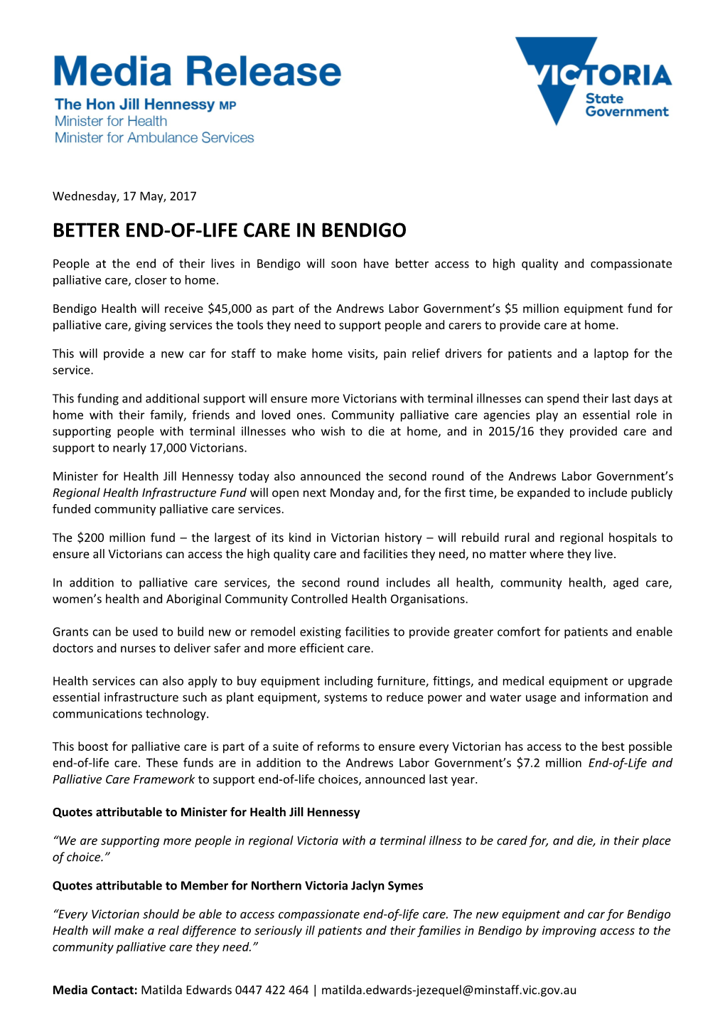 Better End-Of-Life Care in Bendigo