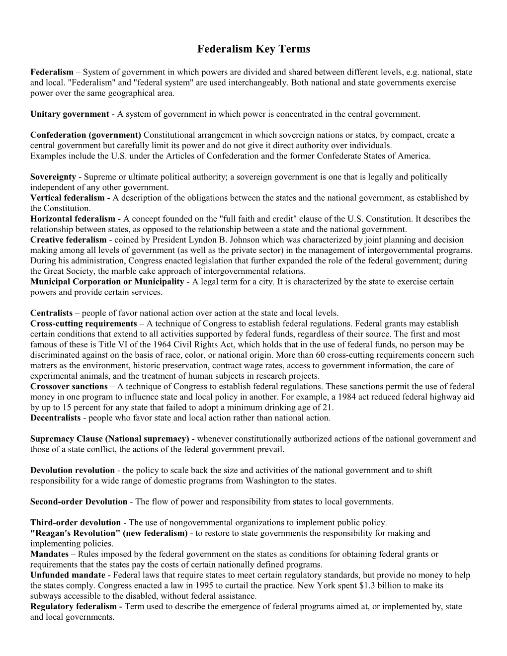 Philosophy Talk Assignment of Separation of Power