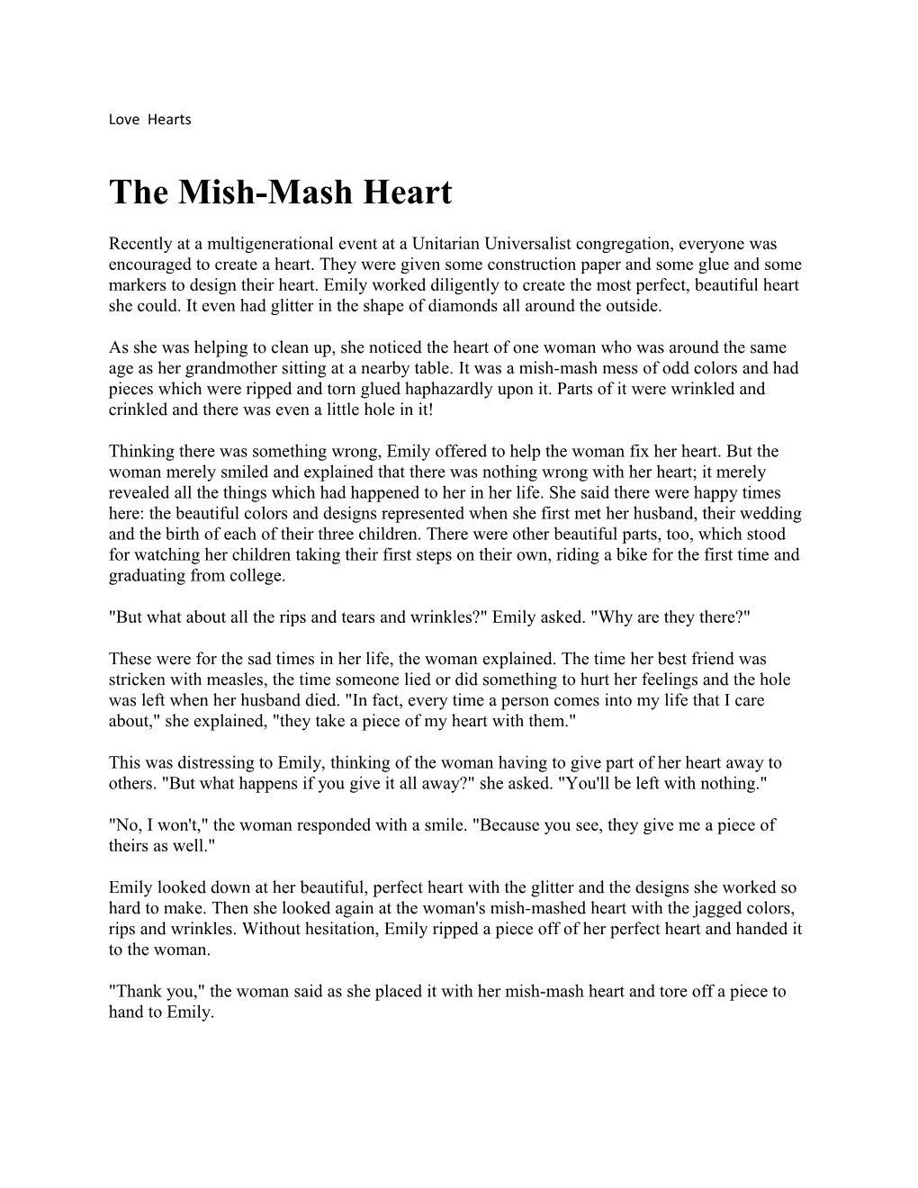 The Mish-Mash Heart